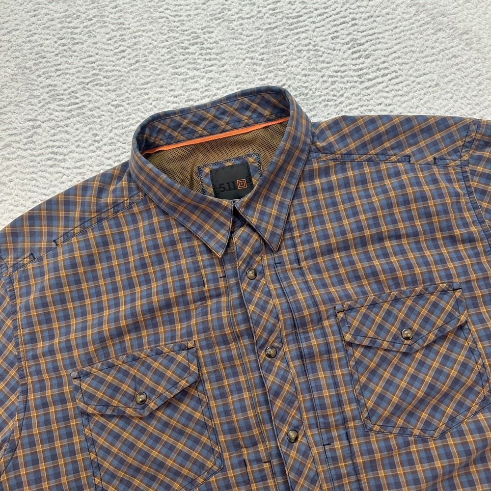 5.11 Tactical Covert Light Flannel Men's Size 2XL Long Sleeve Snap 72404 Flaw - Picture 2 of 12